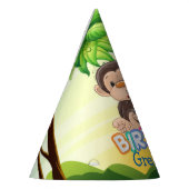 モンキーセカンドバースデーカスタムパーティー パーティーハット (左)