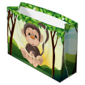 モンキーセカンドバースデーカスタムパーティー ラージペーパーバッグ (裏面アングル)
