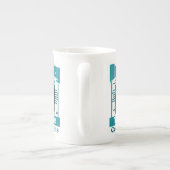 モンキータイプ、コー走ドおもしろいフルスタック開発者 ボーンチャイナマグカップ (裏面)