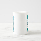 モンキータイプ、コー走ドおもしろいフルスタック開発者 ボーンチャイナマグカップ (正面)