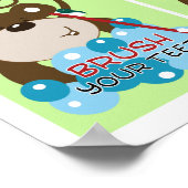 モンキータイムバスルームプリント- 3のセット ポスター (角)