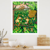 モンキータイム#2 – 動物 – 32 x 40 ポスター (キッチン)