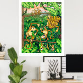 モンキータイム#2 – 動物 – 32 x 40 ポスター (ホームオフィス)