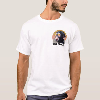 モンキーチクールンパンジーレトロイラストレーション Tシャツ
