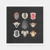 モンキーチンパンジーゴリラスパイダーモンキーリスM スタンダードランチョンナプキン (正面)