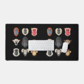 モンキーチンパンジーゴリラスパイダーモンキーリスM デスクマット (キーボード&マウス)