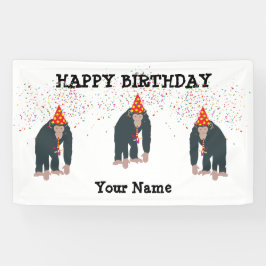 モンキーチンパンジー動物誕生会 横断幕