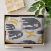 モンキーチンパンジー&バナナパターン 薄葉紙 (ギフト)