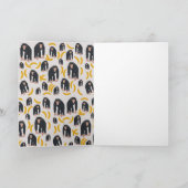 モンキーチンパンジー&パーソナライズされたバナナ誕生日 カード (内部)