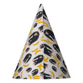 モンキーチンパンジー&パーソナライズされたバナナ誕生日 パーティーハット (裏面)