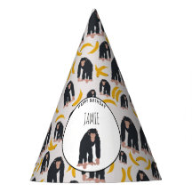 モンキーチンパンジー&パーソナライズされたバナナ誕生日