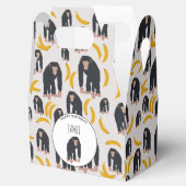 モンキーチンパンジー&パーソナライズされたバナナ誕生日 フェイバーボックス (オープン)