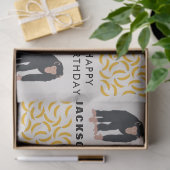 モンキーチンパンジー&パーソナライズされたバナナ誕生日 薄葉紙 (ギフト)