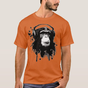 モンキーチンプビジネスチンパンジー猿蝶インク Tシャツ