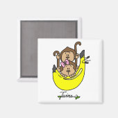 モンキーツインボーイ&ガールTシャツ&ギフト マグネット (正面/裏面)