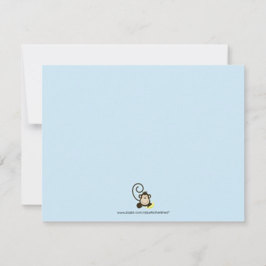 モンキーツイ間抜けンズフォト誕生日招待状 招待状 (裏面)