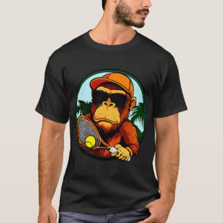 モンキーテニス選手のTシャツ Tシャツ