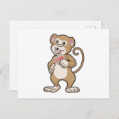 モンキートランプのポーカーでトランプのポーカーカード ポストカード (正面/裏面)