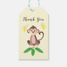 モンキートロピッ葉カルBananas Yellowありがとう ギフトタグ