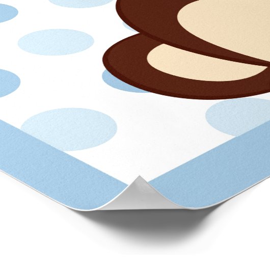 モンキードモダンット名アパーソナライズされたートプリント ポスター (角)