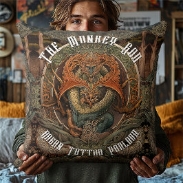 モンキードラゴン日本のタトゥーアートタトゥーパーラー クッション