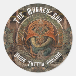 モンキードラゴン日本のタトゥーアートタトゥーパーラー ラウンドシール