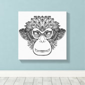 モンキードードル顔6 キャンバスプリント (インサイチュ (ウッドフロア))