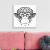 モンキードードル顔6 キャンバスプリント (インサイチュ (リビング))