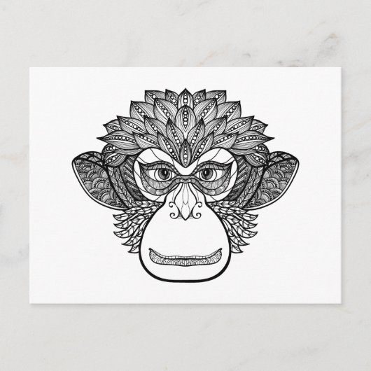 モンキードードル顔 ポストカード (正面)