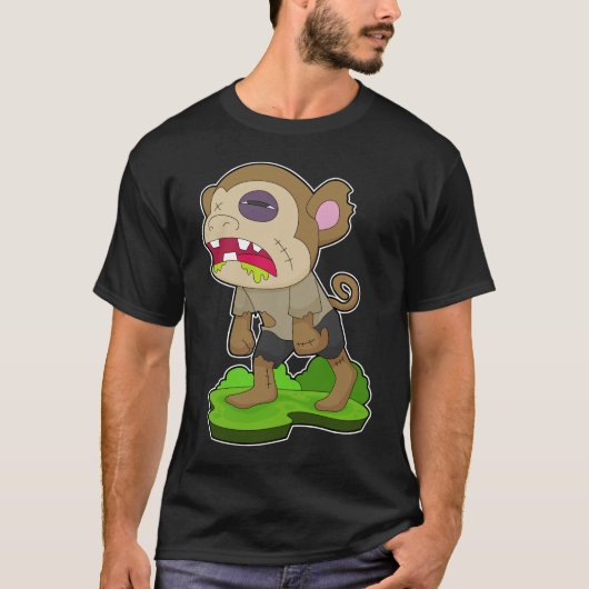 モンキーハロウィンゾンビ Tシャツ (正面)