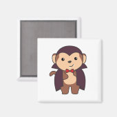 モンキーハロウィーンかわいい悪魔の子供バンパイアの衣装 マグネット (正面/裏面)