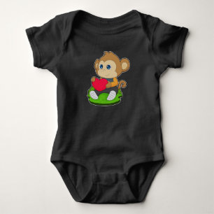 モンキーハートバルーン ベビーボディスーツ