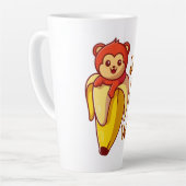 モンキーバおもしろいナナあなたのような風変わり カフェラテマグ (左アングル)