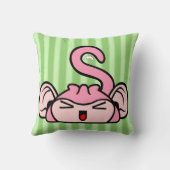 モンキーバオ装飾用クッションストライプの- 16x16 クッション (裏面)