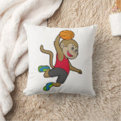 モンキーバスケットボール選手バスケットボール クッション (ブランケット)