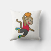 モンキーバスケットボール選手バスケットボール クッション (裏面)