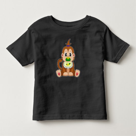 モンキーバナナパシファイアよだれかけ トドラーTシャツ (正面)