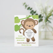 モンキーバレンタインデー遊のギフトカード エンクロージャーカード (スタンド正面)