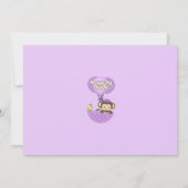 モンキーバーディ傘ベビーシャワー招待状 招待状 (裏面)