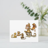 モンキーパペットポストカード ポストカード (スタンド正面)