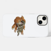 モンキーパンチのグラフィック、赤ちゃんザルオランウータンのハグ Case-Mate iPhoneケース (裏面 (横))
