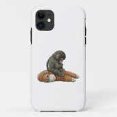 モンキーパンチ、赤ちゃんモンキーオランウータンの抱擁 Case-Mate iPhoneケース (裏面)