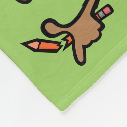 モンキーパーソナライズされたおもしろいフリースブランケット フリースブランケット (角)