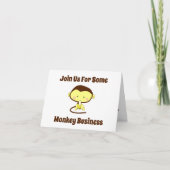 モンキービジネスおもしろいマンガモンキーデザイン カード (正面)