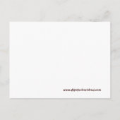 モンキービジネスグリーンとブラウンドットの招待 インビテーションポストカード (裏面)