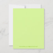 モンキービジネスグリーンブラウンドットベビーシャワー 招待状 (裏面)