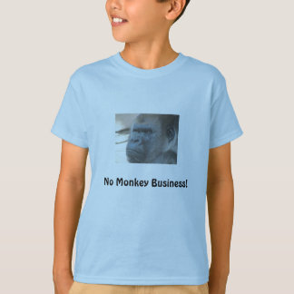 モンキービジネス無し! 子供のワイシャツ Tシャツ