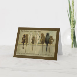 モンキービジネス誕生日グループからのユーモア カード