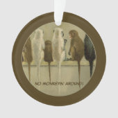 モンキービジネス誕生日グループパーソナライズされた オーナメント (正面)