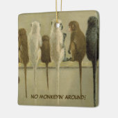 モンキービジネス誕生日グループパーソナライズされた セラミックオーナメント (左)